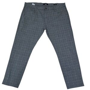 Mavi Men's Jake 84750 pants slim-leg style in a gray plaid pattern Size 40x30